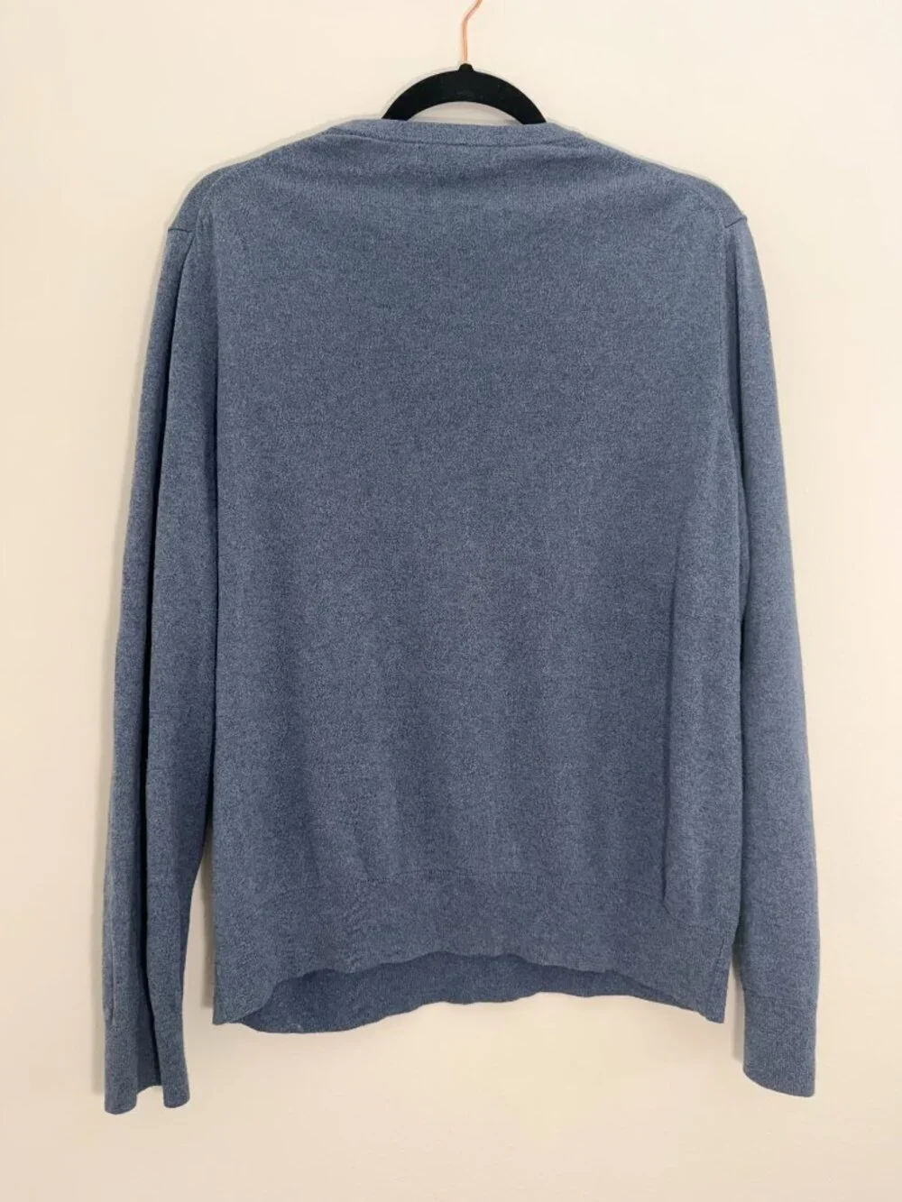 Banana Republic Luxury Blend Silk Cashmere Blue V-Neck Sweater Size L